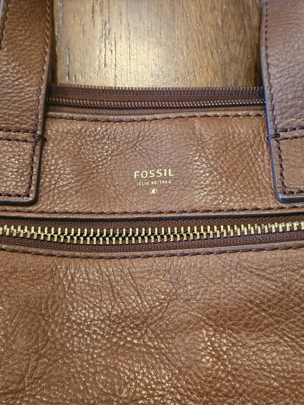 Fossil Brown Leather Satchel Crossbody Bag - Picture 2 of 10
